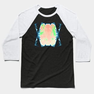 Grunge Glitch Fusion - Abstract Neon Art with a Futuristic Touch Baseball T-Shirt